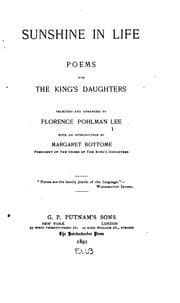 Tapa de Sunshine in Life: Poems for the King's Daughters ...