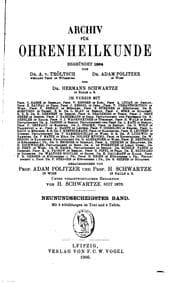 Tapa de Archiv für Ohrenheilkunde