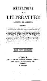 Tapa de Répertoire de la littérature ancienne et moderne