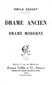 Tapa de Drame ancien, drame moderne