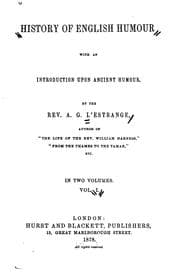 Tapa de History of English Humour: With an Introduction Upon Ancient Humour