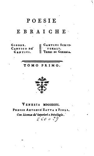 Tapa de Poesie ebraiche ..