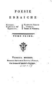 Tapa de Poesie ebraiche ..