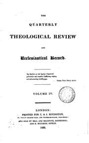 Tapa de The Quarterly Theological Review and Ecclesiastical Record