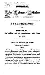 Tapa de Journal des sciences militaires