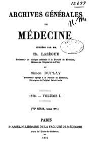 Tapa de Archives générales de médecine