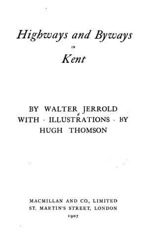 Tapa de Highways and Byways in Kent