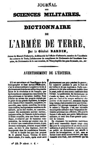 Tapa de Journal des sciences militaires