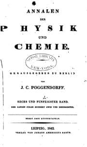 Tapa de Annalen der Physik und Chemie