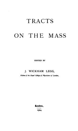 Tapa de Tracts on the Mass