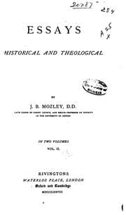 Tapa de Essays, Historical and Theological