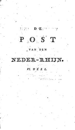 Tapa de De Post van den Neder-Rhijn