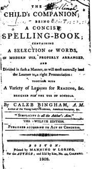 Tapa de The Child's Companion; Being a Concise Spelling-book: Containing a Selection of Words, in Modern ..