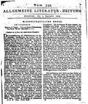 Tapa de Allgemeine Literatur-zeitung
