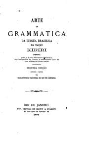 Tapa de Arte de grammatica da lingua brazilica da nação kiriri