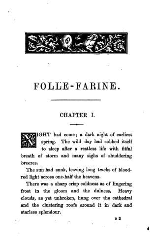 Tapa de Folle-Farine, by 'Ouida'