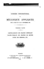Tapa de Congrès international de mécanique appliquée tenu à Paris du 16 au 21 septembre 1889