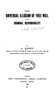 Tapa de The Universal Illusion of Free Will and Criminal Responsibility