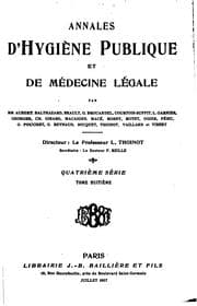 Tapa de Annales d'hygiène publique et de médecine légale