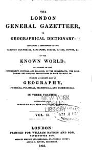 Tapa de The London General Gazetteer, Or Geographical Dictionary: Containing a Description of the ...