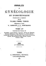 Tapa de Annales de gynécologie et d'obstétrique