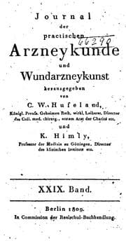 Tapa de Hufeland's Journal der practischen Heilkunde