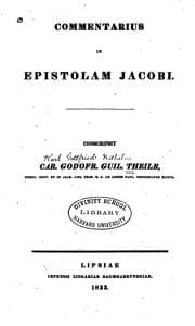 Tapa de Commentarius in Epistolam Jacobi