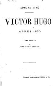 Tapa de Victor Hugo après 1830