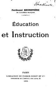 Tapa de Éducation et instruction