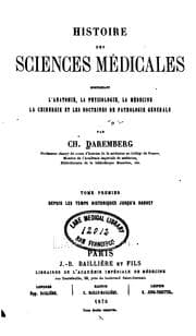 Tapa de Histoire des sciences médicales v. 2