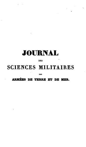Tapa de Journal des sciences militaires