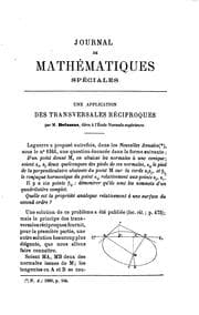 Tapa de Journal de mathématiques élémentaires [et spéciales].