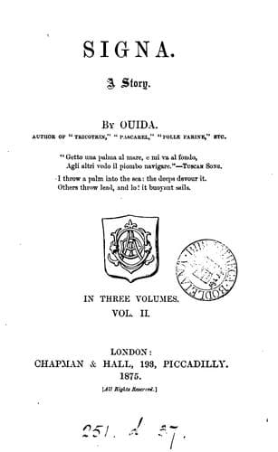 Tapa de Signa, by Ouida