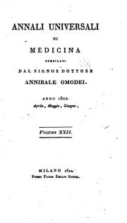 Tapa de Annali universali di medicina