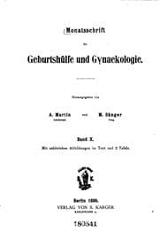 Tapa de Monatsschrift fuer Geburtshuelfe und Gynaekologie