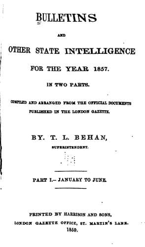 Tapa de Bulletins and Other State Intelligence