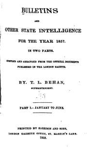 Tapa de Bulletins and Other State Intelligence