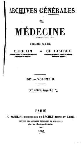 Tapa de Archives générales de médecine