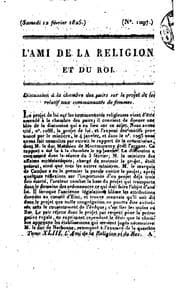 Tapa de L'Ami de la religion
