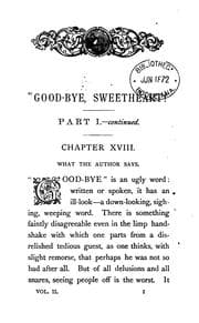 Tapa de 'Good-bye, sweetheart!' 3 vols