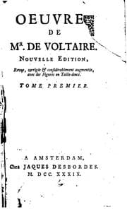 Tapa de Oeuvres de Mr. de Voltaire