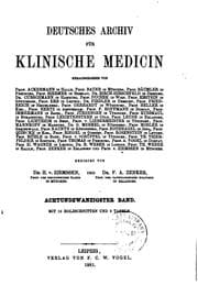 Tapa de Deutsches Archiv für klinische Medizin