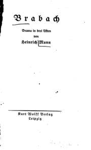Tapa de Brabach: Drama in drei Akten