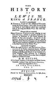 Tapa de The history of Lewis xi. king of France. Transl