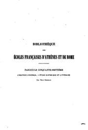 Tapa de L'Orateur Lycurgue: étude historique et littéraire