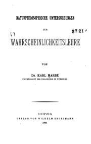 Tapa de Naturphilosophische Untersuchungen zur Wahrscheinlichkeitslehre