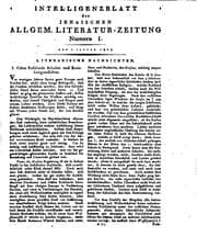 Tapa de Jenaische allgemeine Literatur-Zeitung. Jahrg. 1-[38. With] Intelligenzblatt ...