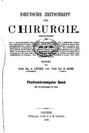 Tapa de Deutsche Zeitschrift für Chirurgie