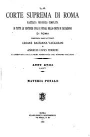 Tapa de La Corte suprema di Roma