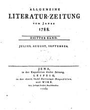 Tapa de Allgemeine Literatur-zeitung